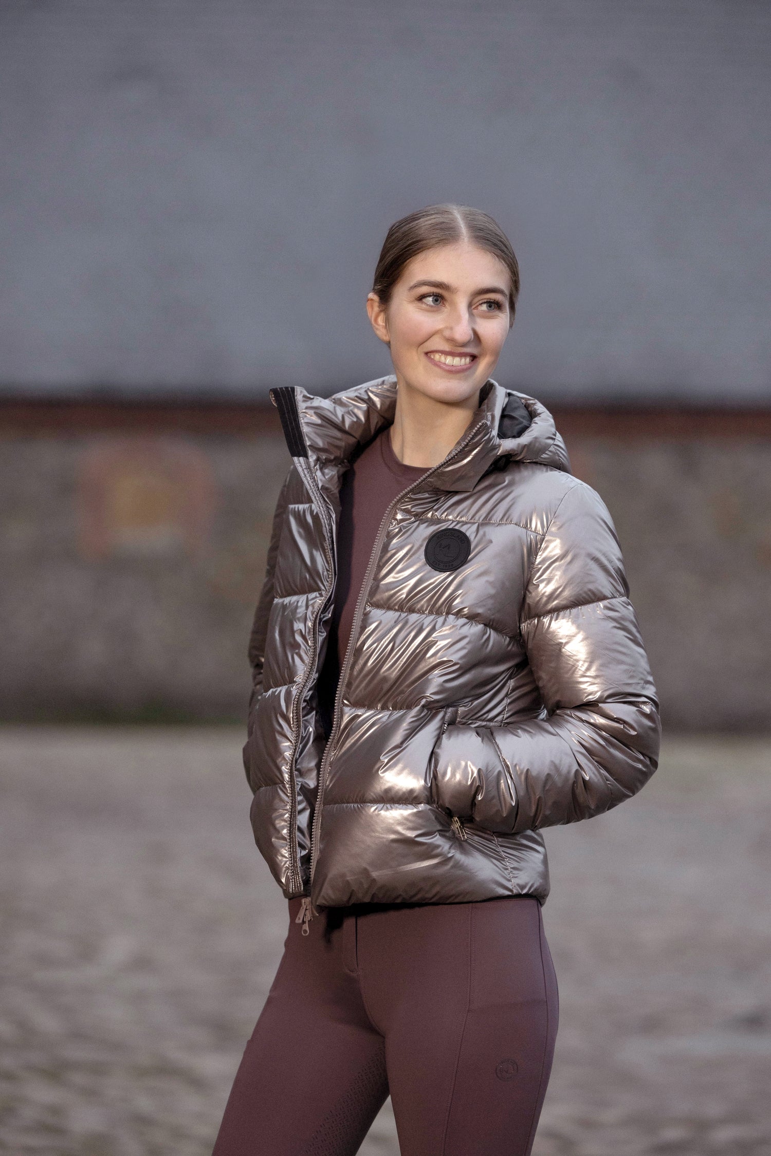 Stylish waterproof winter riding coat for women