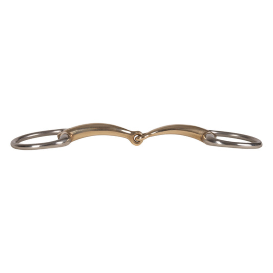 Fixed-ring single-jointed Sweet Copper bit for a quiet and stable connection