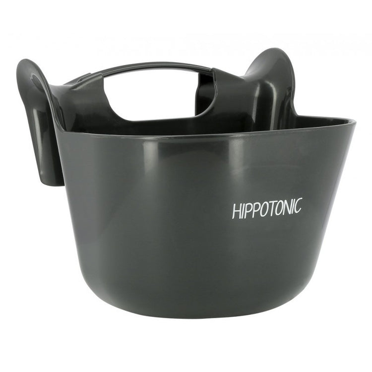 Hanging feed bucket for horses