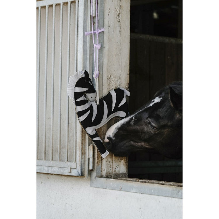 Zebra stable toy for horses