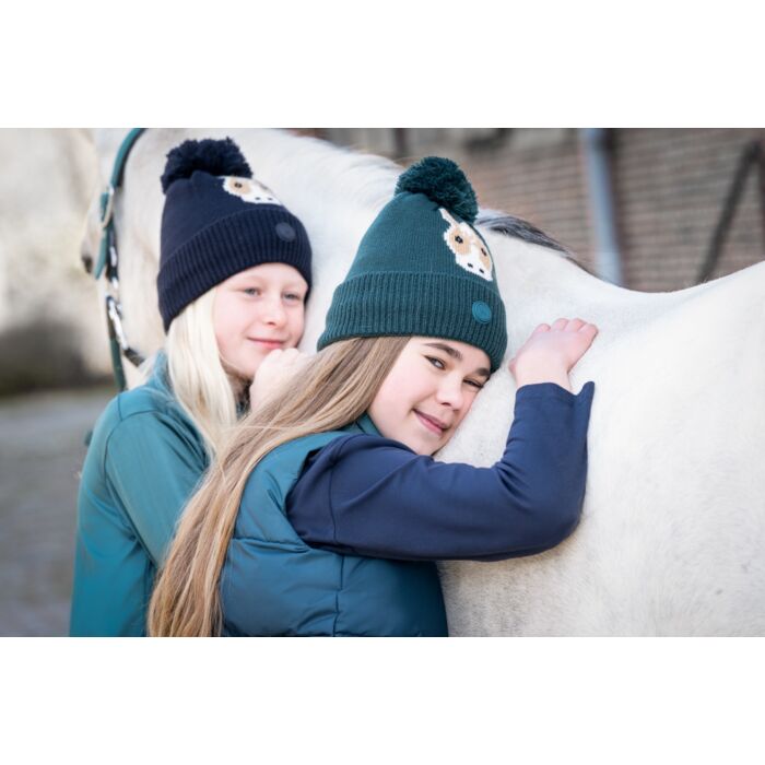 HKM Amina kids equestrian beanie with highly insulating construction