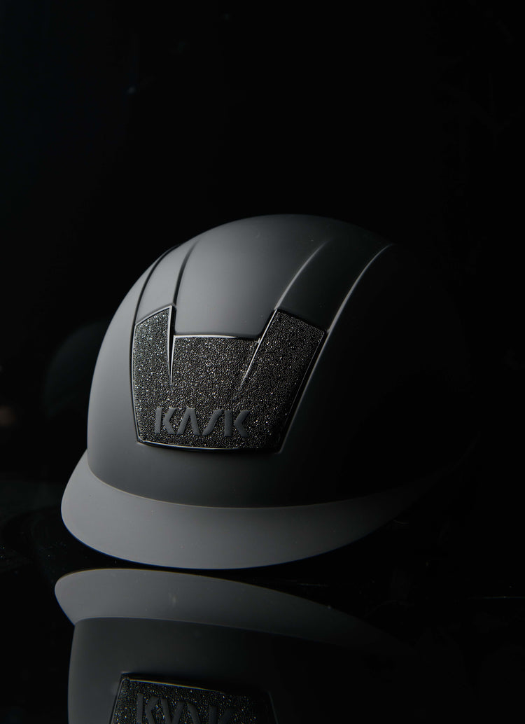KASK kooki riding helmet with swarovski carpet