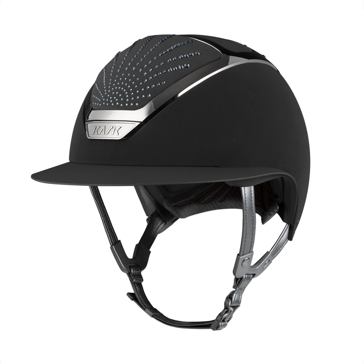 Elegant KASK Star Lady Chrome Origin competition riding helmet made in Italy