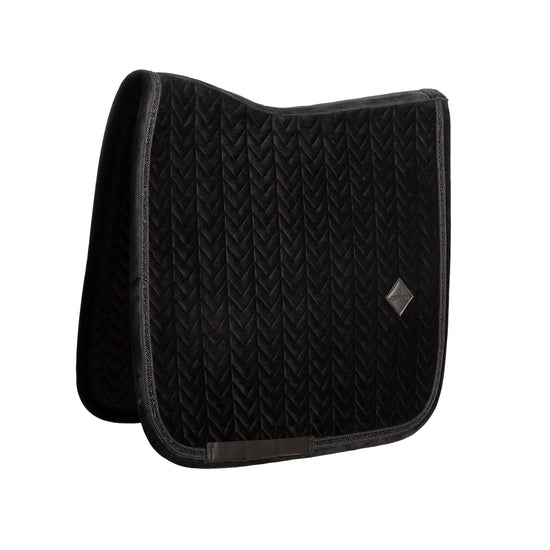 Kentucky Horsewear Dressage Velvet Mini Pearls Saddle Pad with luxurious finish.