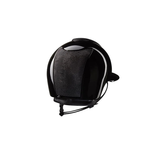 KEP Italia Cromo 2.0 Luminor Polish Black Polo Visor helmet for training and competition.