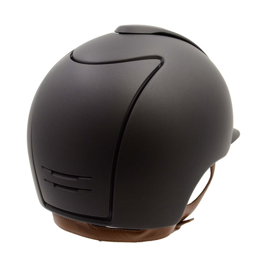 Dark brown horse riding helmet