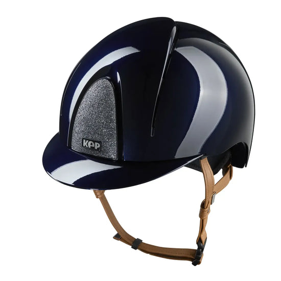 Premium KEP Italia Smart Nova Polish Star Silver equestrian helmet with a glossy finish.