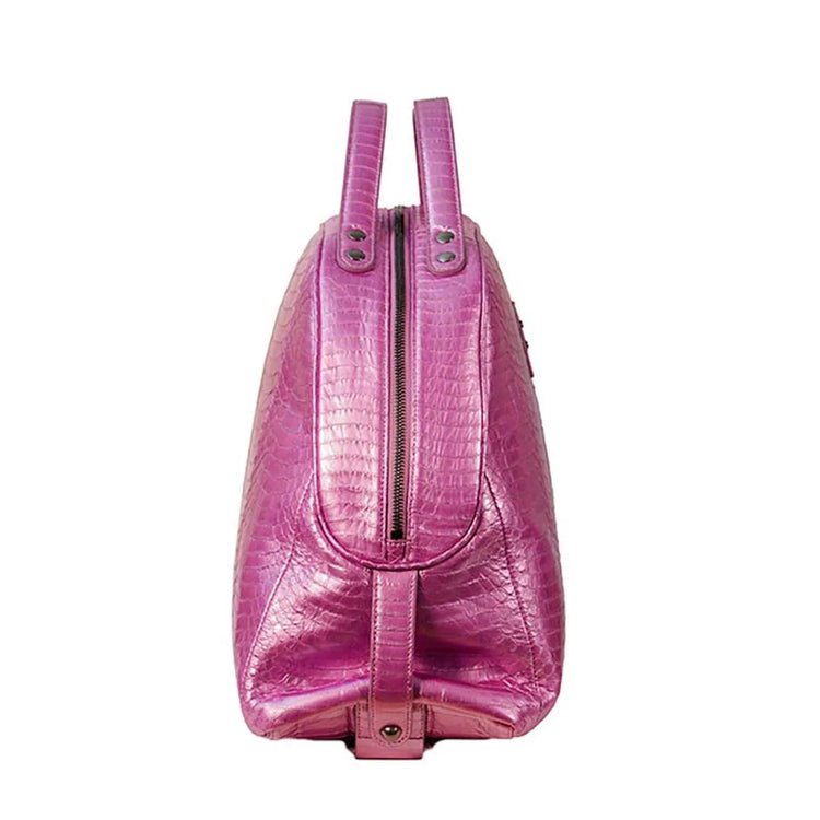 Pearl design leather equestrian bag