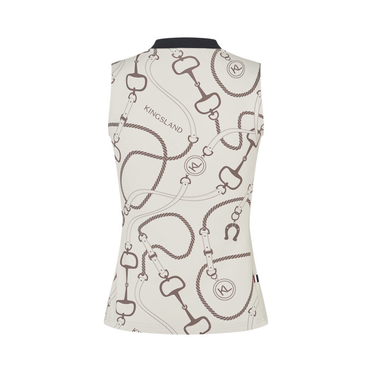 Ladies riding top in technical piqué fabric