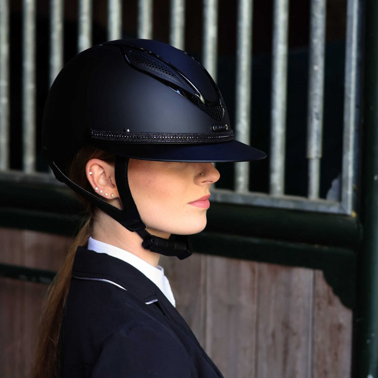 riding helmet with glitter