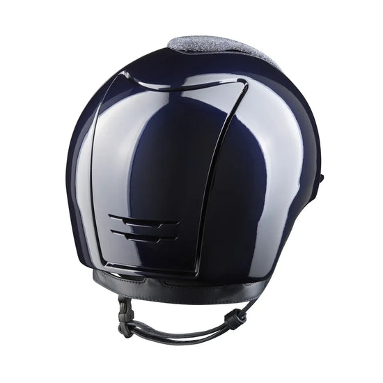 Blue KEP riding helmet with Swarovski front insert