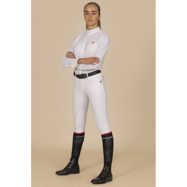 White breeches with knee patch