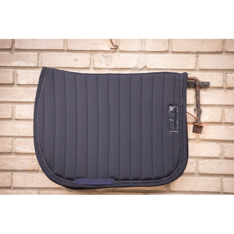 Dark gray saddle pad with glitter edging