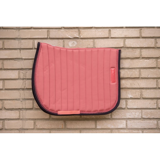 Pink jumping saddle blanket with rhinestones and black edge