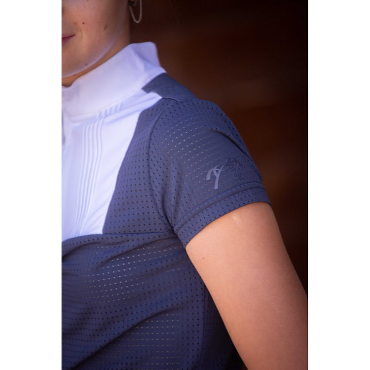 Penelope Florence Mesh junior show shirt designed to sit neatly underneath a competition jacket.