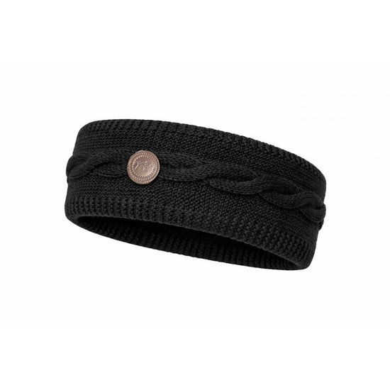 Penelope Headband Mel Kids with soft knit, warm fleece lining and decorative braided detail.