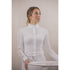 All white long sleeve competition shirt for women
