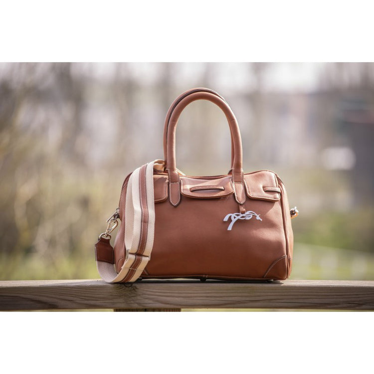 Equestrian leather handbag