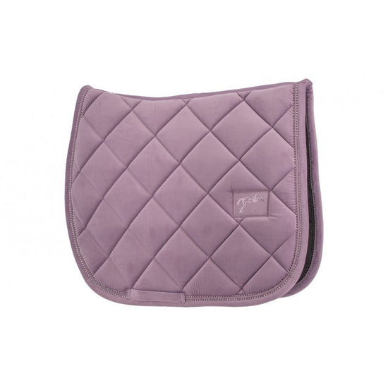 Penelope velvet saddle pad with an elegant and sophisticated equestrian design.