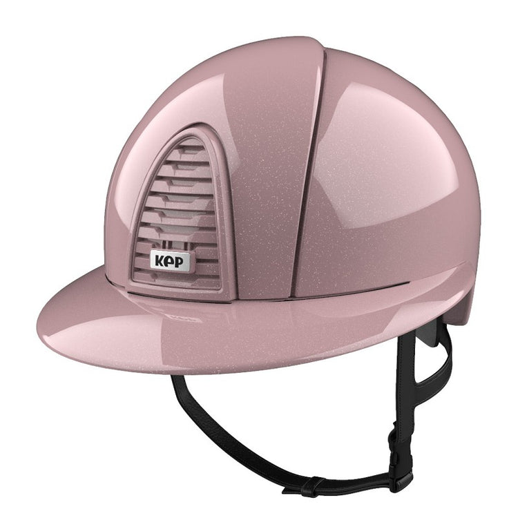 Pink equestrian helmet