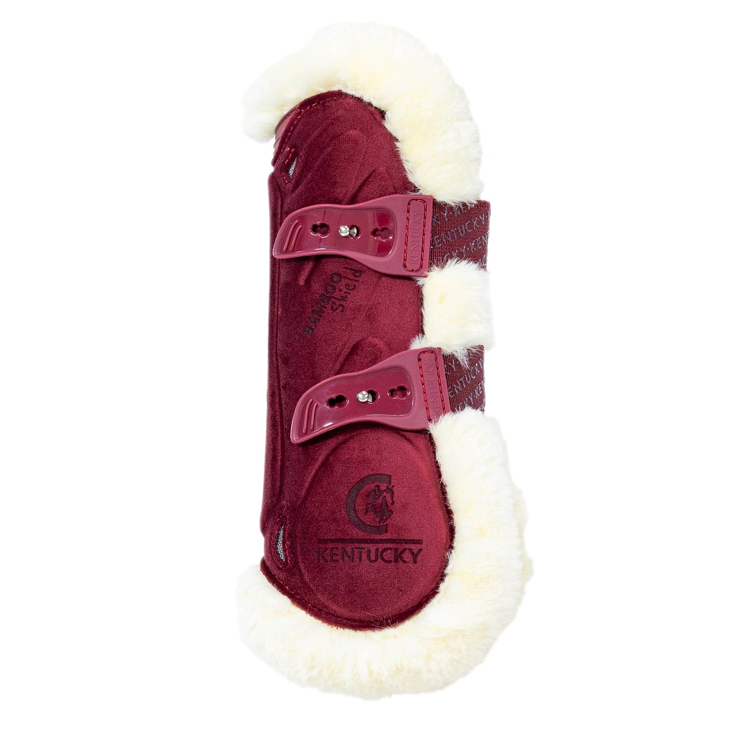 Bordeaux sheepskin tendon boots for horses