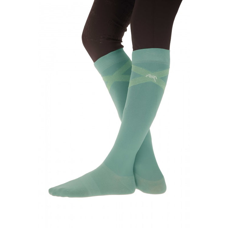 Riding socks for tall boots with a soft close-fitting design for long days in the saddle.