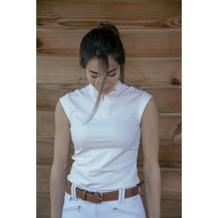 sleeveless equestrian show shirt