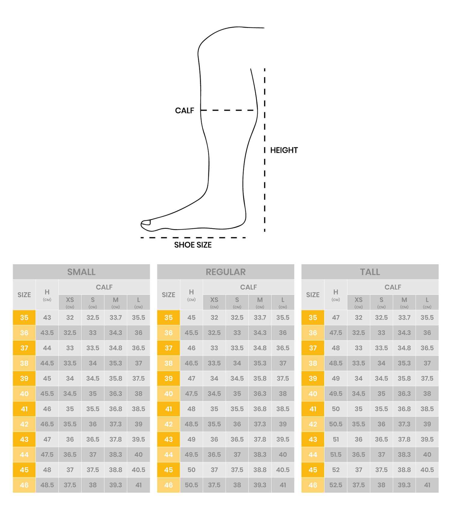 Size Chart Equestro Boots