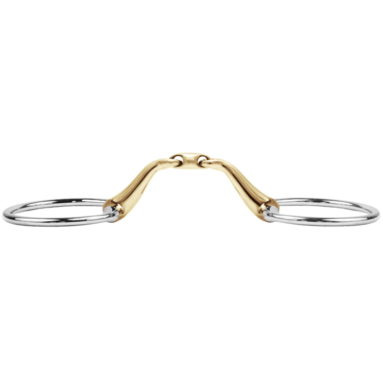 Stübben 2631 Level 3 Egg Butt Bit with double jointed mouthpiece and fixed eggbutt rings.