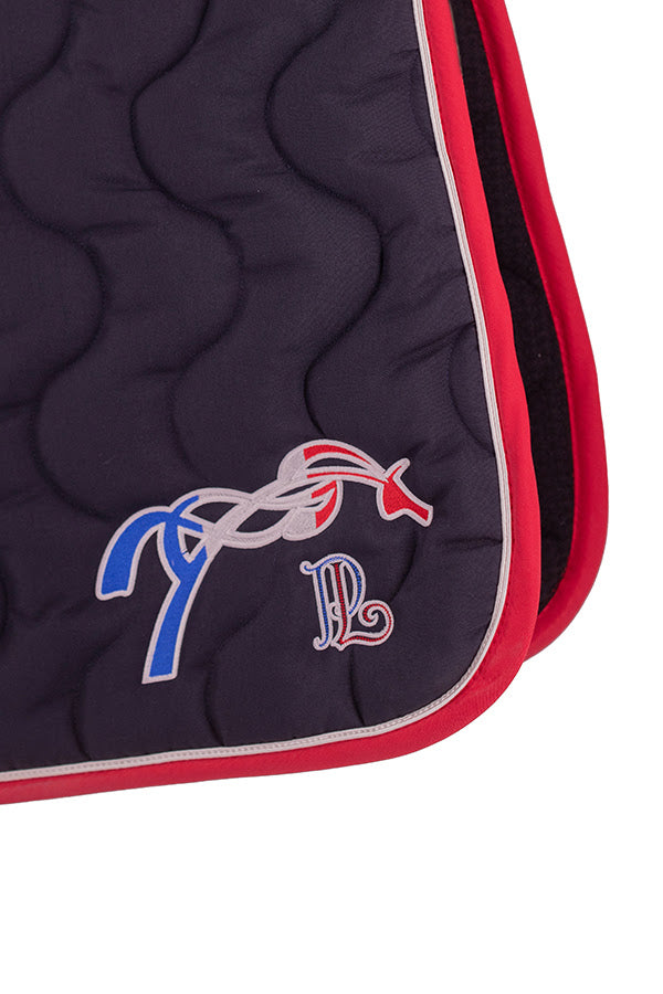 Saddle pad with girth loops