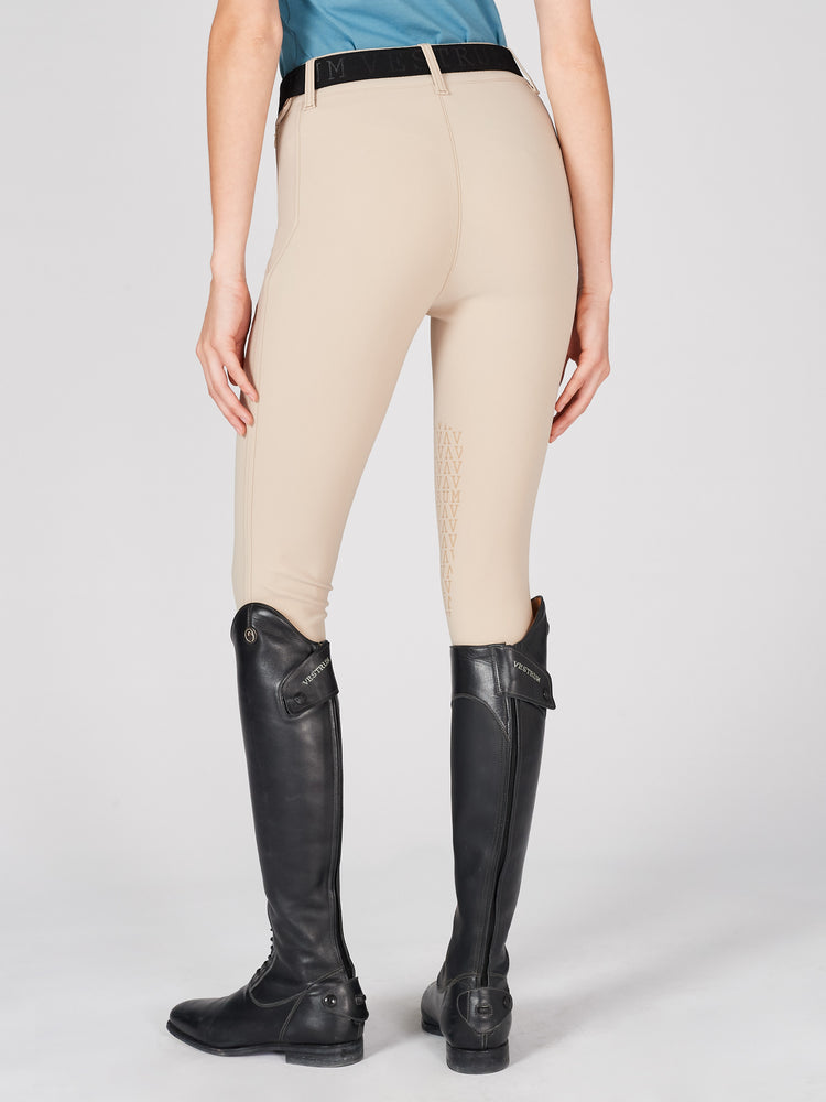 Ladies beige knee grip breeches