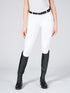 White competition breeches with side zip
