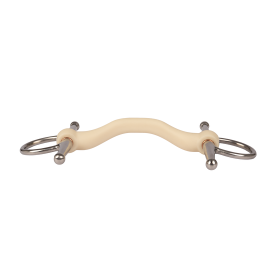 Velari Full Cheek bit with soft synthetic mouthpiece and tongue port