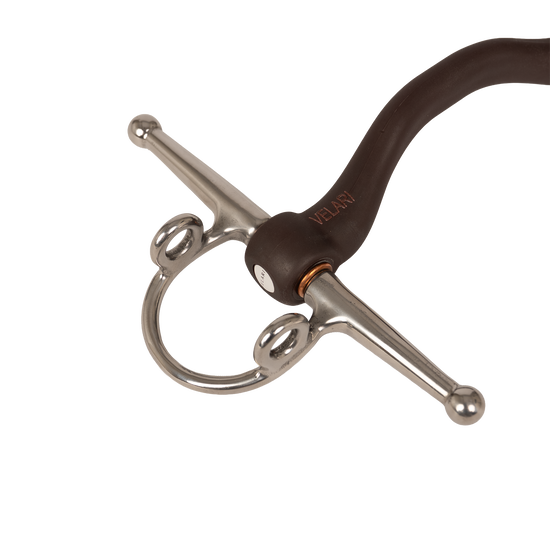 Velari Gag Full Cheek horse bit with curved bar and tongue relief