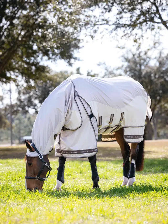 Fly rug with detachable neck cover