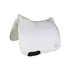 White dressage square with sheepskin