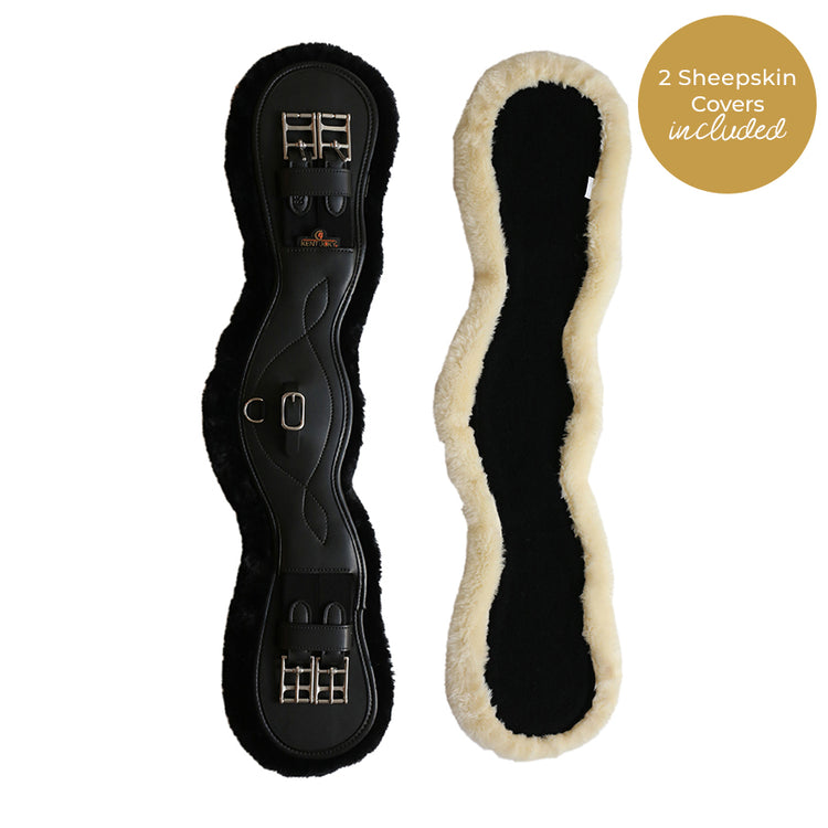 Sheepskin lined dressage girth