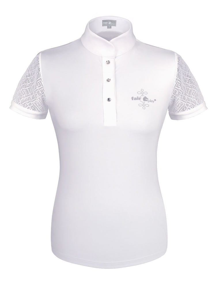 Competition Show Shirt for lady riders by Fair Play in white