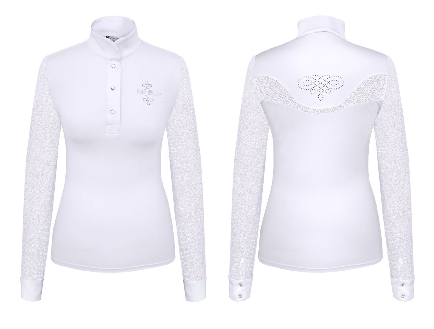 White long sleeve dressage shirt