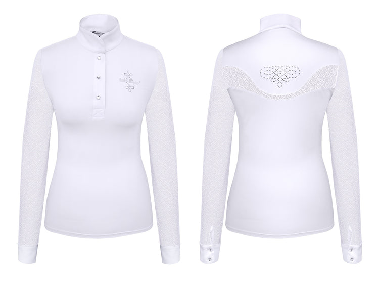 White long sleeve dressage shirt