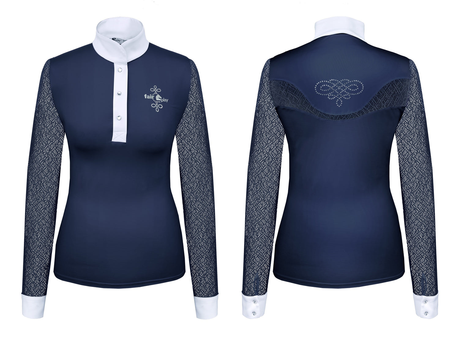 Long sleeve equestrian show shirt