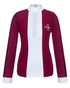 Burgundy show shirt for female riders