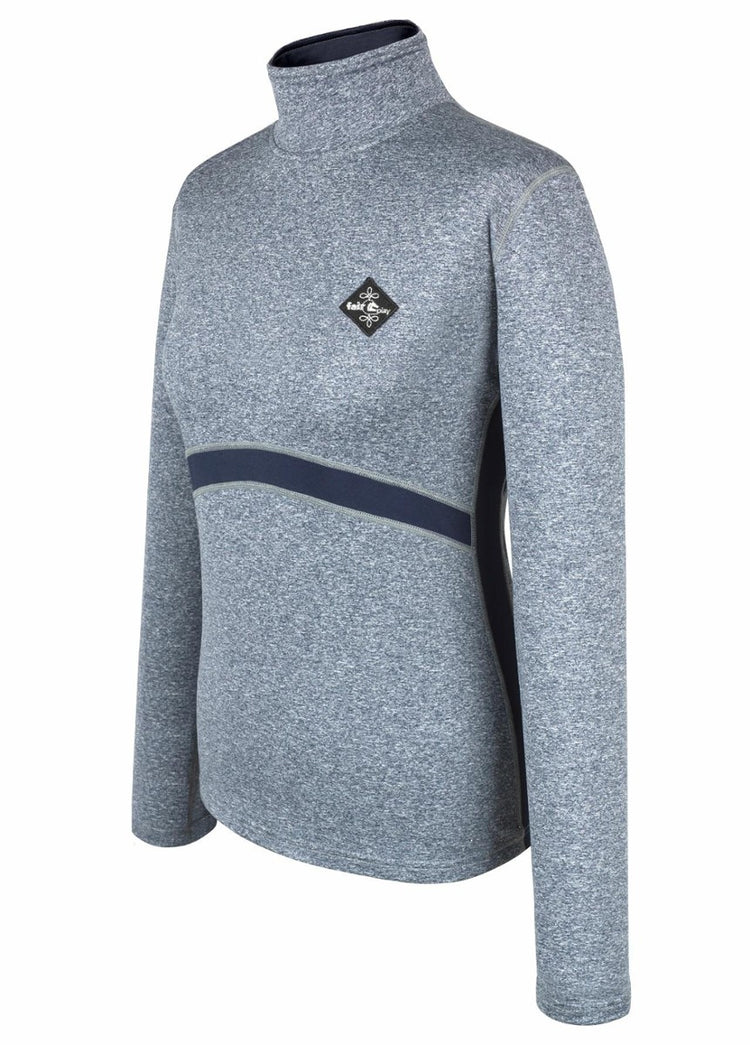Ladies riding base layer grey melange