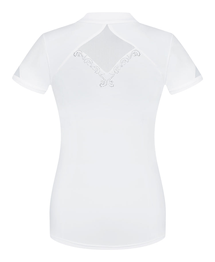Ladies competition shirt with crystal decoration