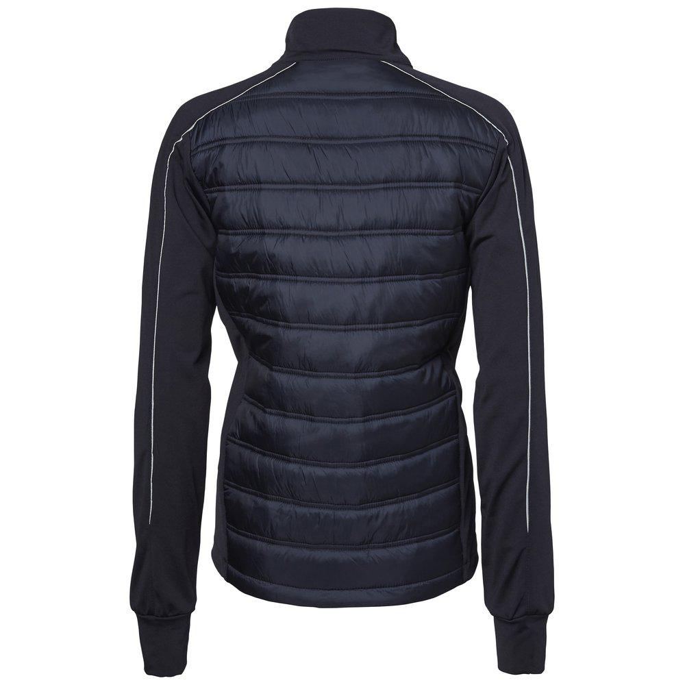 Jacket with padded body and fleece arms