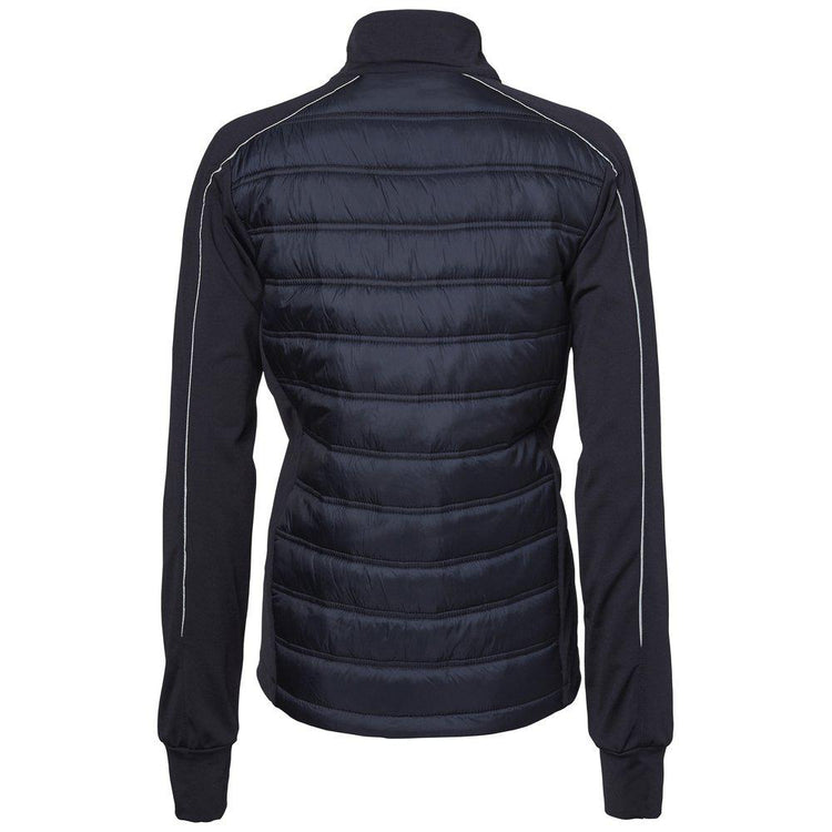 Jacket with padded body and fleece arms