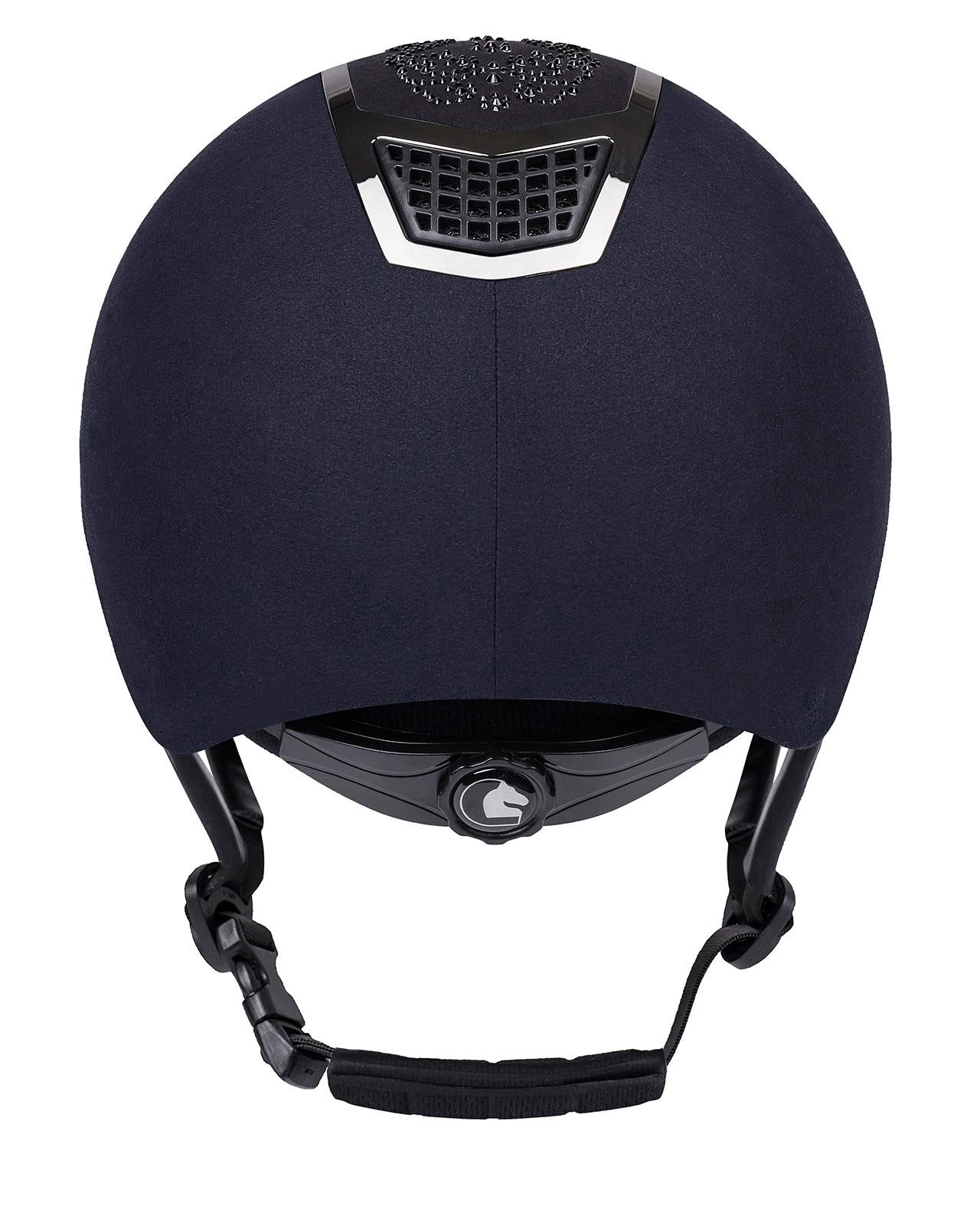dark blue riding helmet with crystals