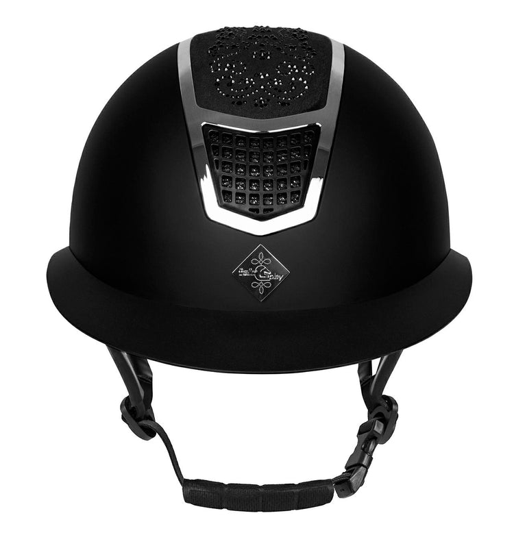 riding helmet with glitter stones
