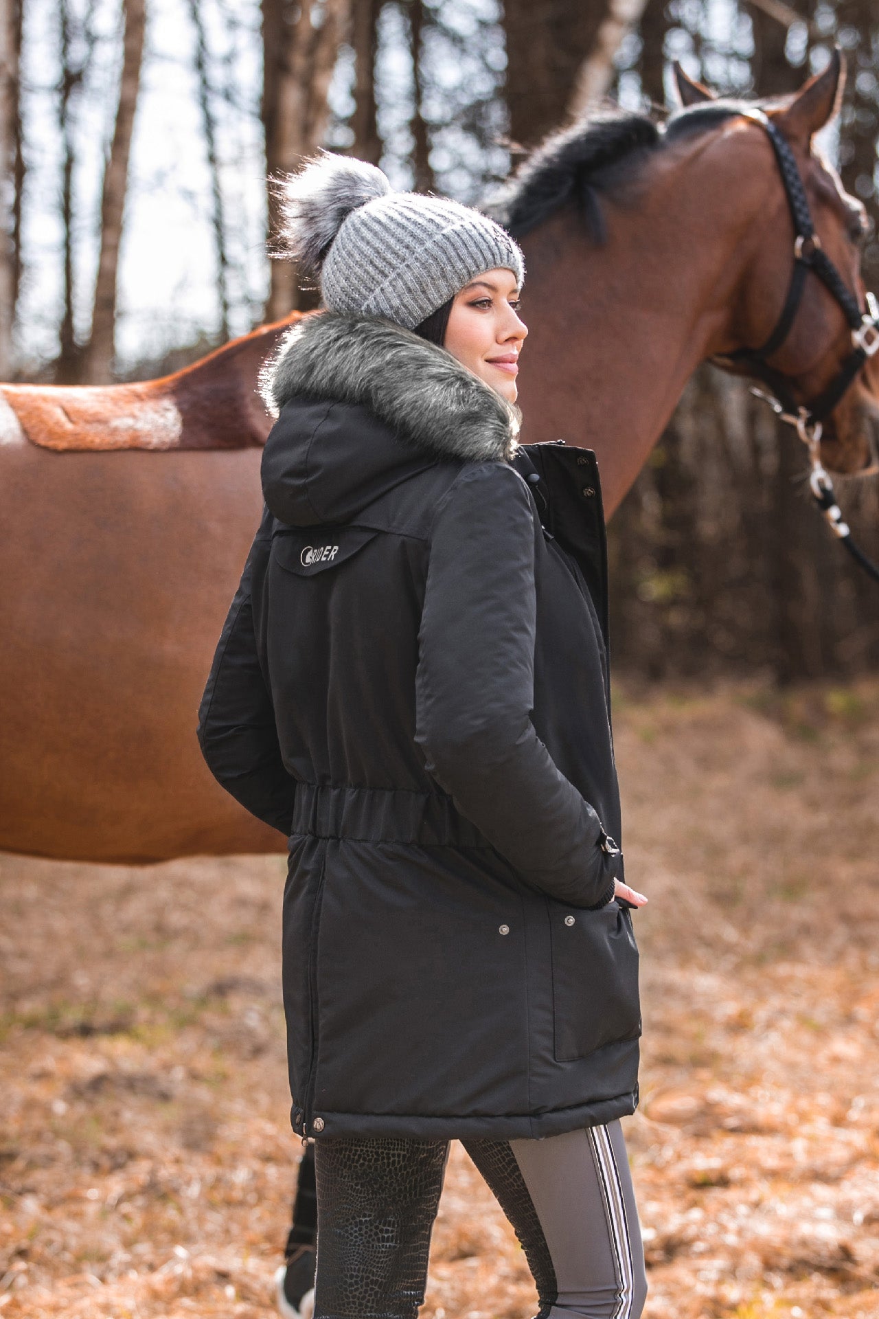 Riding parka for winter