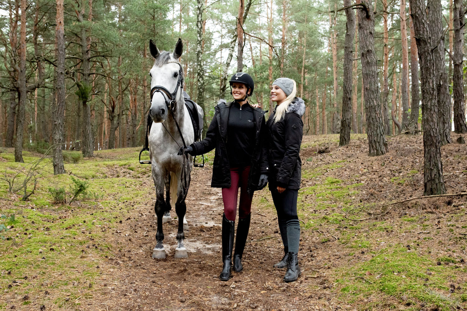 Black parka for winter